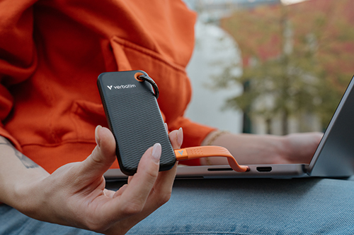 Data Storage Pocket Ssd With A Laptop