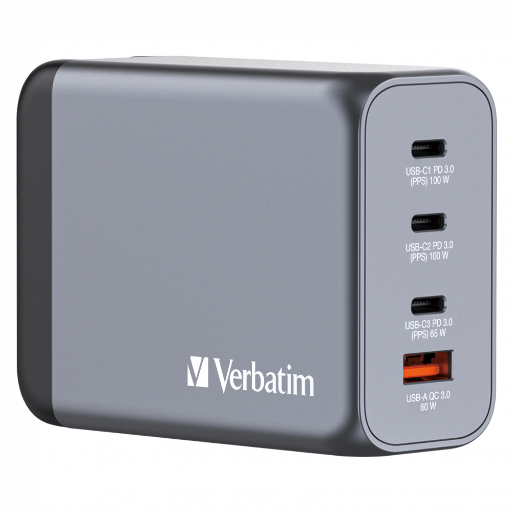 200W 4-Port GaN Wall Charger 2 x USB-C® PD 100W / 1 x USB-C® PD 65W / 1 x USB QC 3.0 (EU/UK/US)