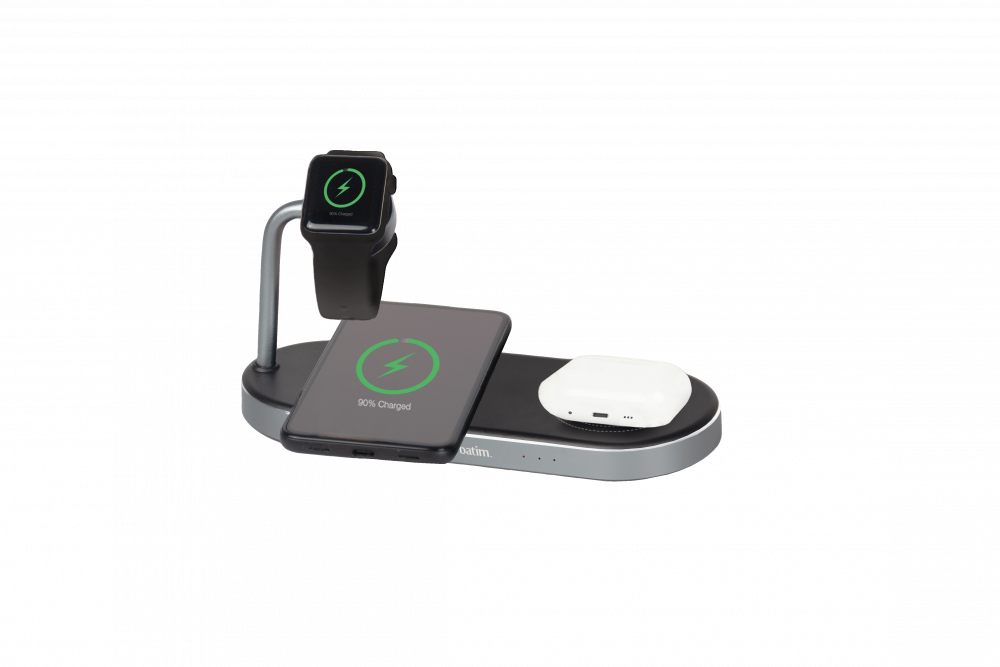 3‑in‑1 Apple Watch and Dual iPhone Charging Stand