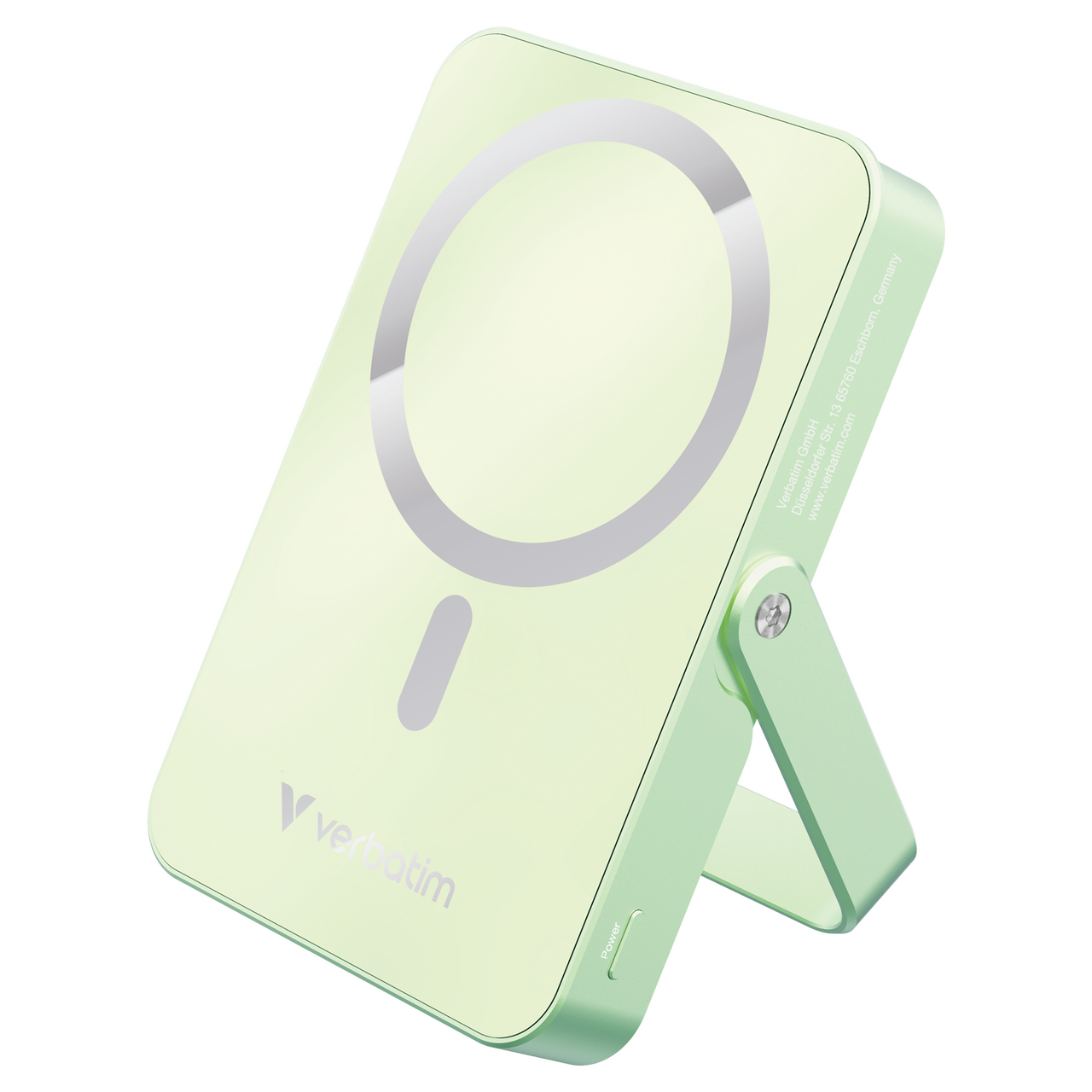 Charge 'n' Go Magnetic Wireless Power Bank with stand - 10000mAh Green