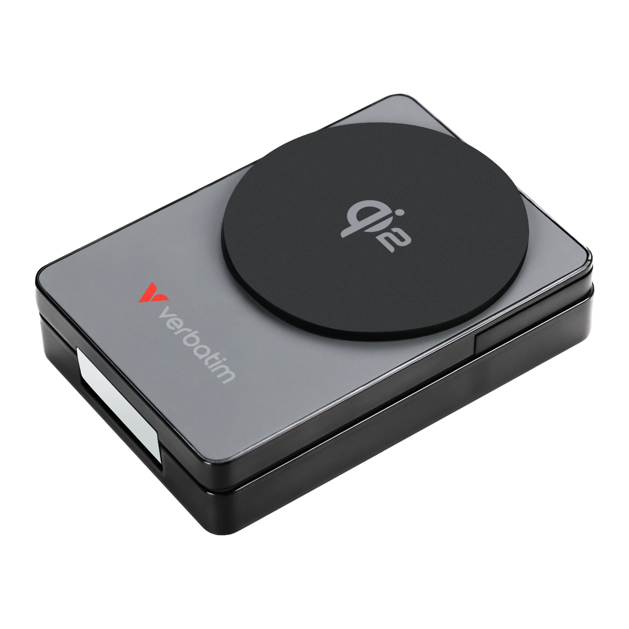 Charge 'n' Go Qi2 magnetisk trådløs powerbank 10000 mAh, grå