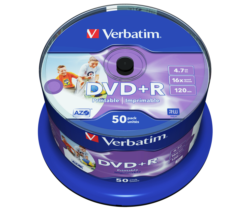DVD+R 16x Wide Inkjet Printable