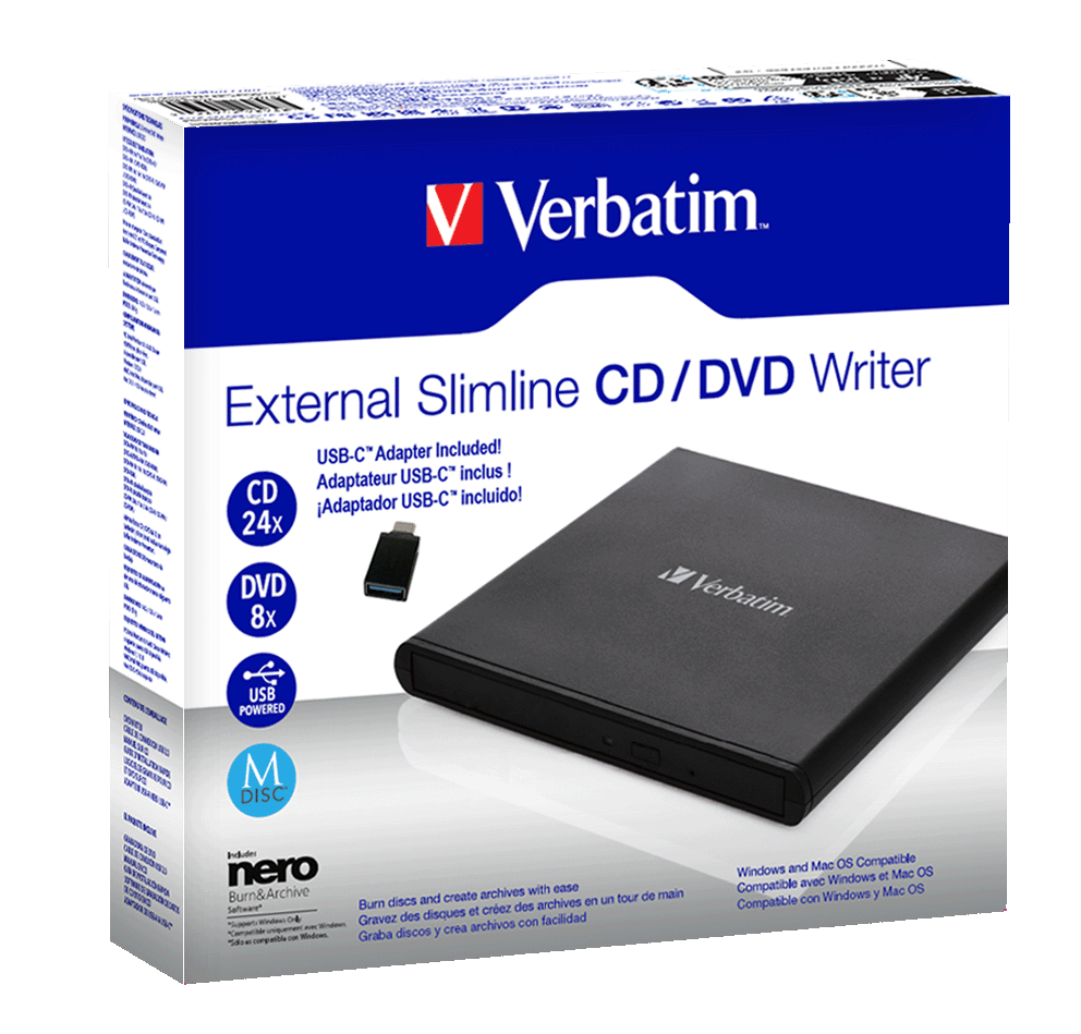 External Slimline CD/DVD Writer