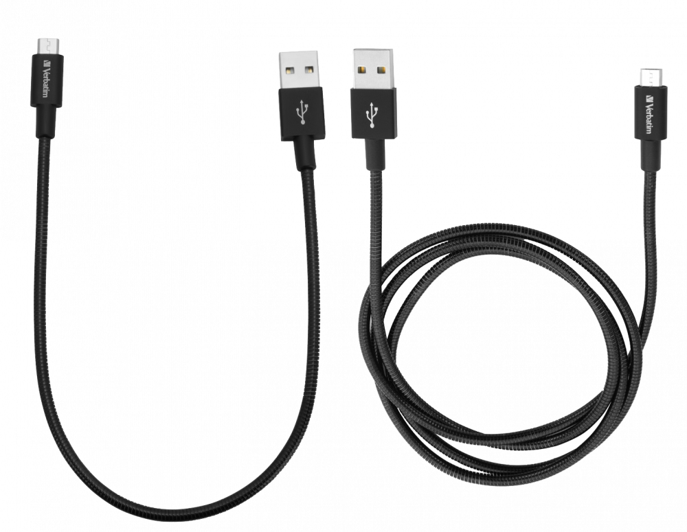 Micro USB Stainless Steel Sync and Charge Cables Multipack
