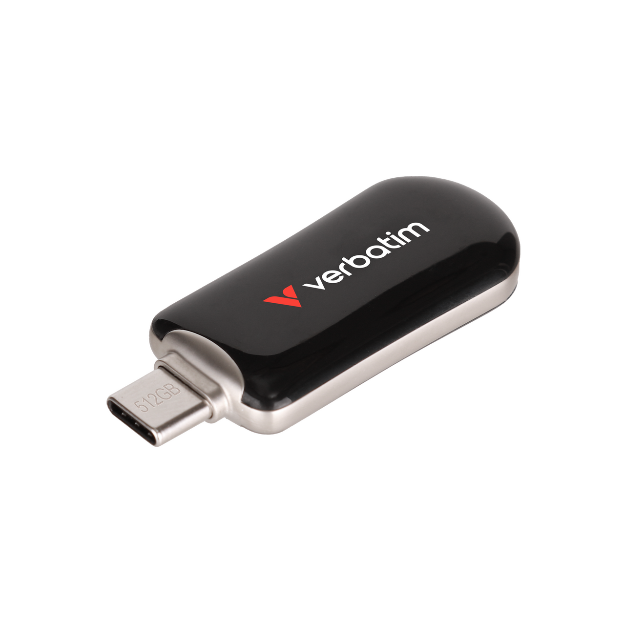 30227 Plectra Usb C Flash Drive Black 512gb Angle Frontend