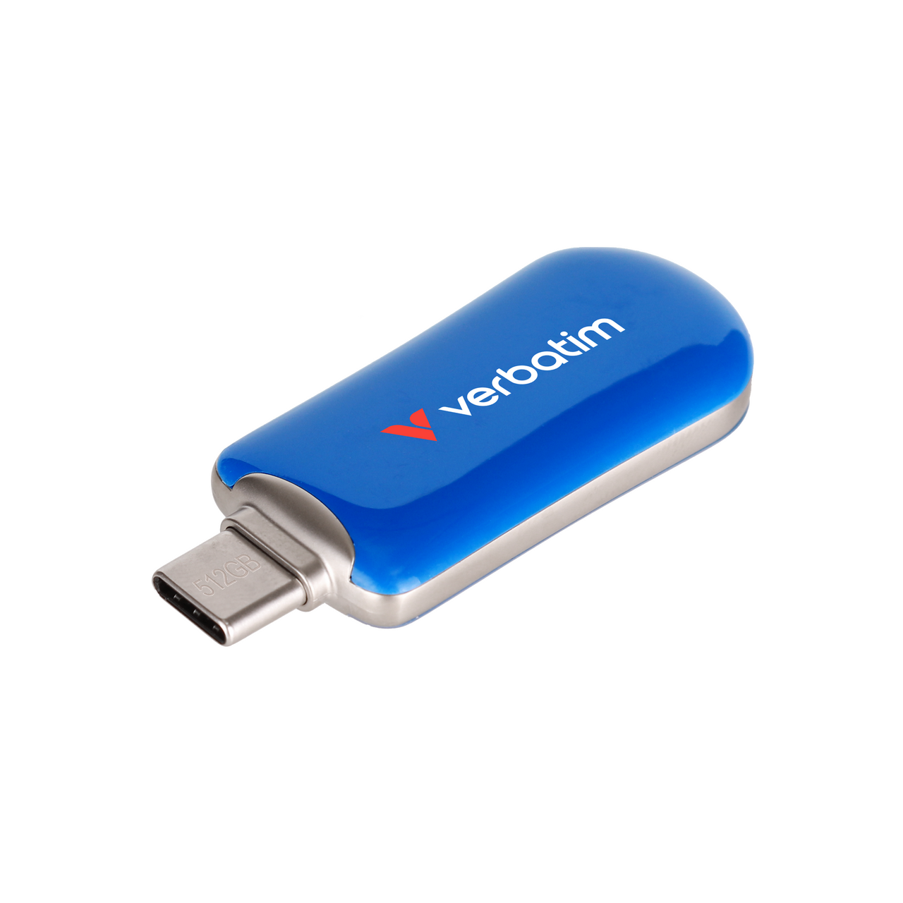 30235 Plectra Usb C Flash Drive Blue 512gb Angle Frontend