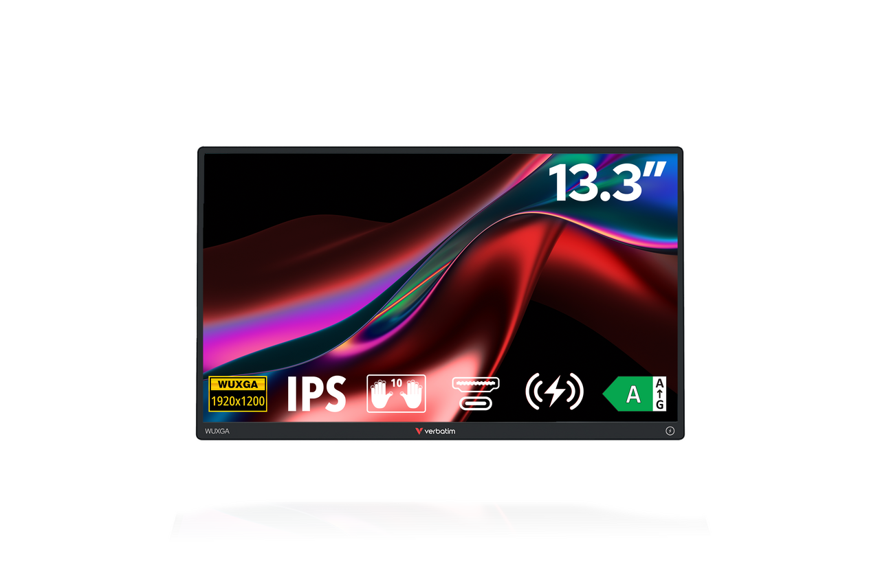 Portable Touchscreen Monitor 13.3" WUXGA Resolution & Wireless Power Supply