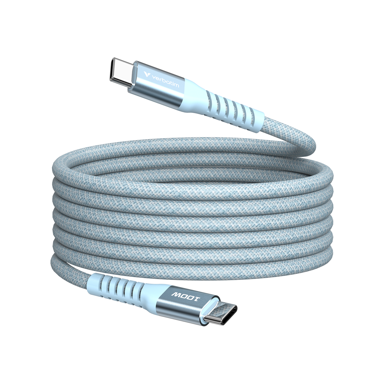 Sync & Charge USB-C to USB-C 100W Magnetic Cable - 120cm Blue