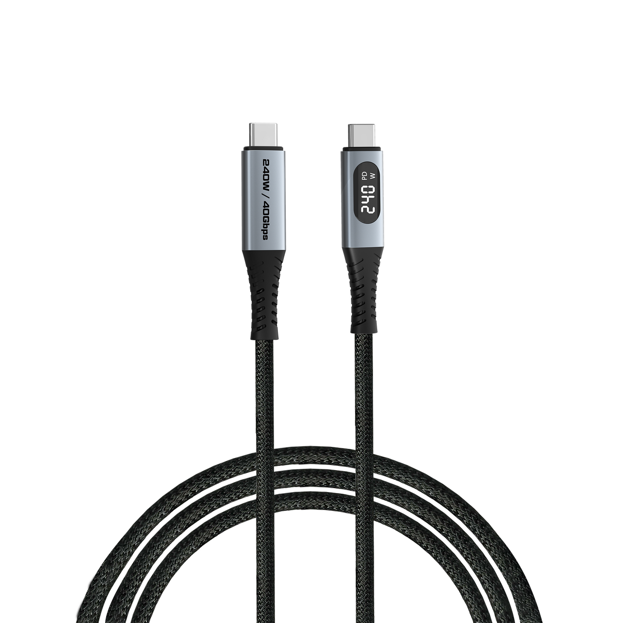 Sync & Charge USB-C to USB-C 240W USB4 Cable with Power Display - 40Gbps | 120cm