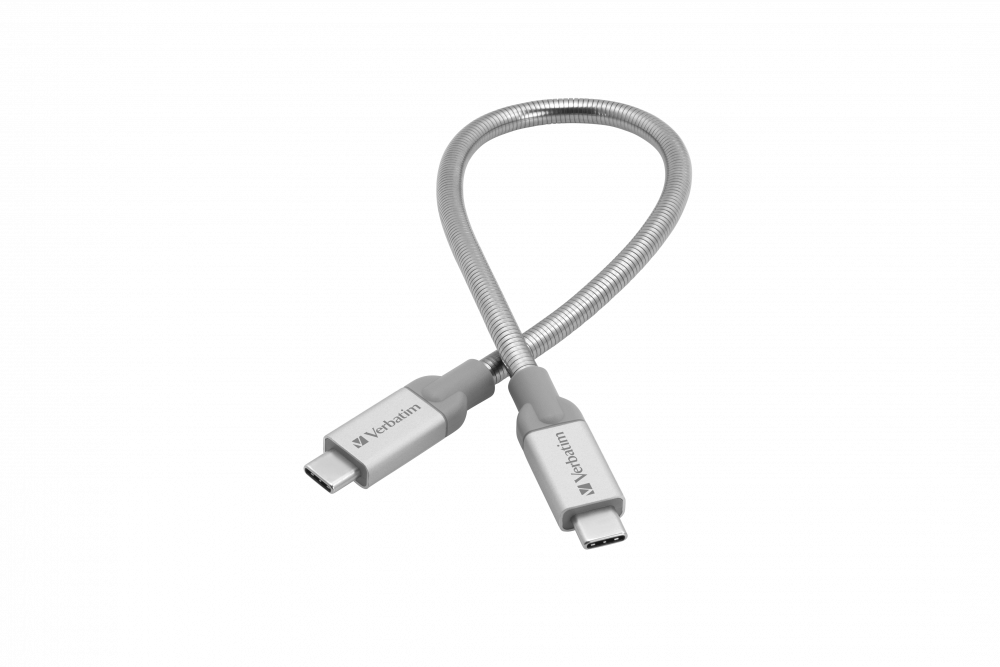 USB‑C to USB‑C Stainless Steel Sync & Charge Cable